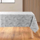 Nappe rectangle 140x250cm Jacquard enduit Enola gris