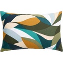 Coussin déhoussable compresse 40x60cm polycoton imprimé Swan