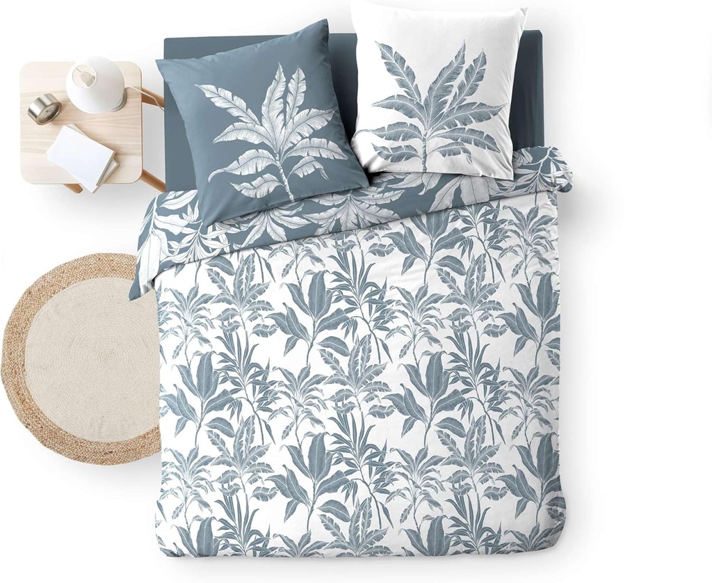 Parure 3P 240x220cm imprimé 57fils allover Hera 100% coton