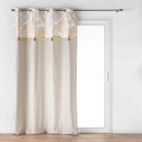 Rideau à oeillets 140x240cm coton/polyester + top Métallise + pompon Melisse