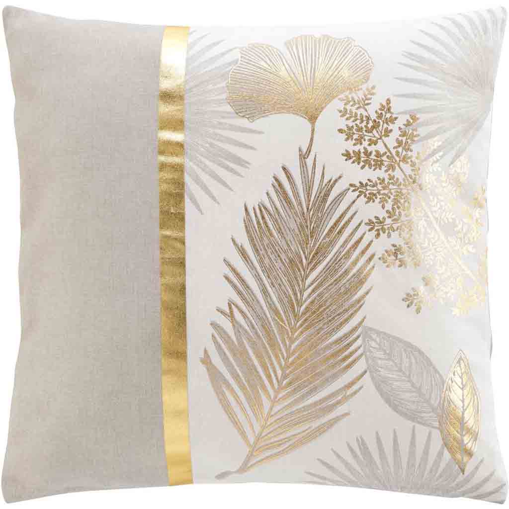 Coussin déhoussable compressée 45x45cm coton/polyester imprimé metal Melisse des places
