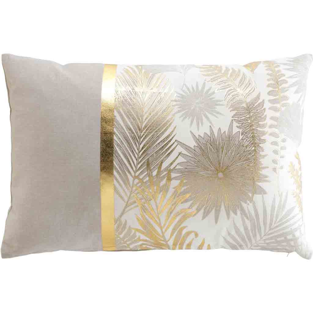 Coussin déhoussable compressée 40x60cm coton/polyester imprimé metal Melisse des places