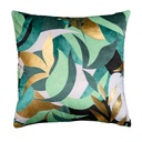 Housse de coussin + encart 40x40cm velours imprime or Boreale des places