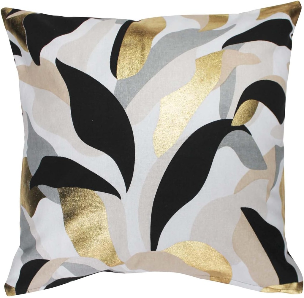 Housse de coussin + encart 40x40cm coton imprimé Or Yeliz des places