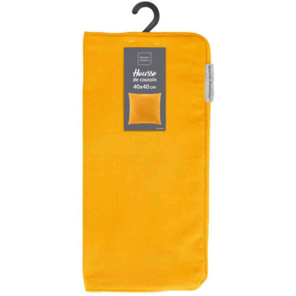 Housse de coussin + encart 40x40cm 60% coton 40% polyester Twily jaune