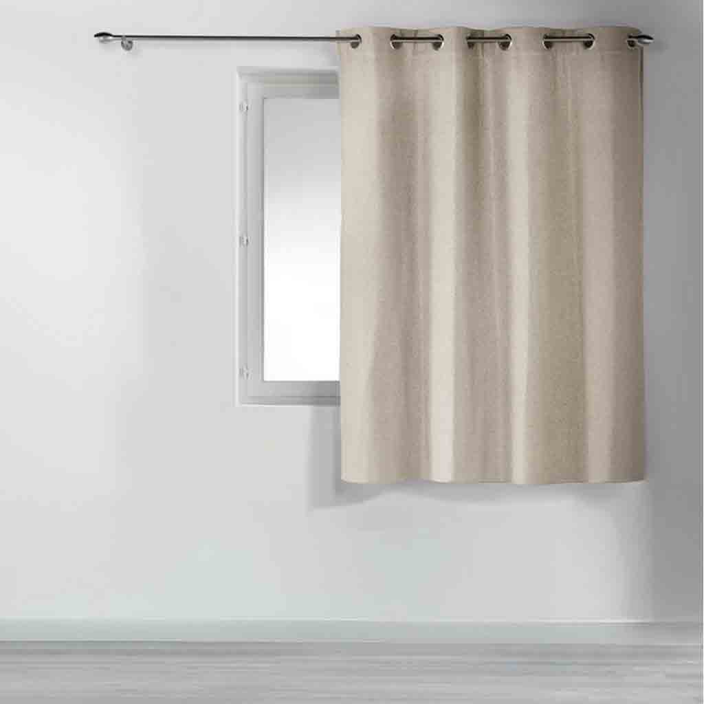 Rideau à œillets 135x180cm occultant Chambray uni Chinea lin