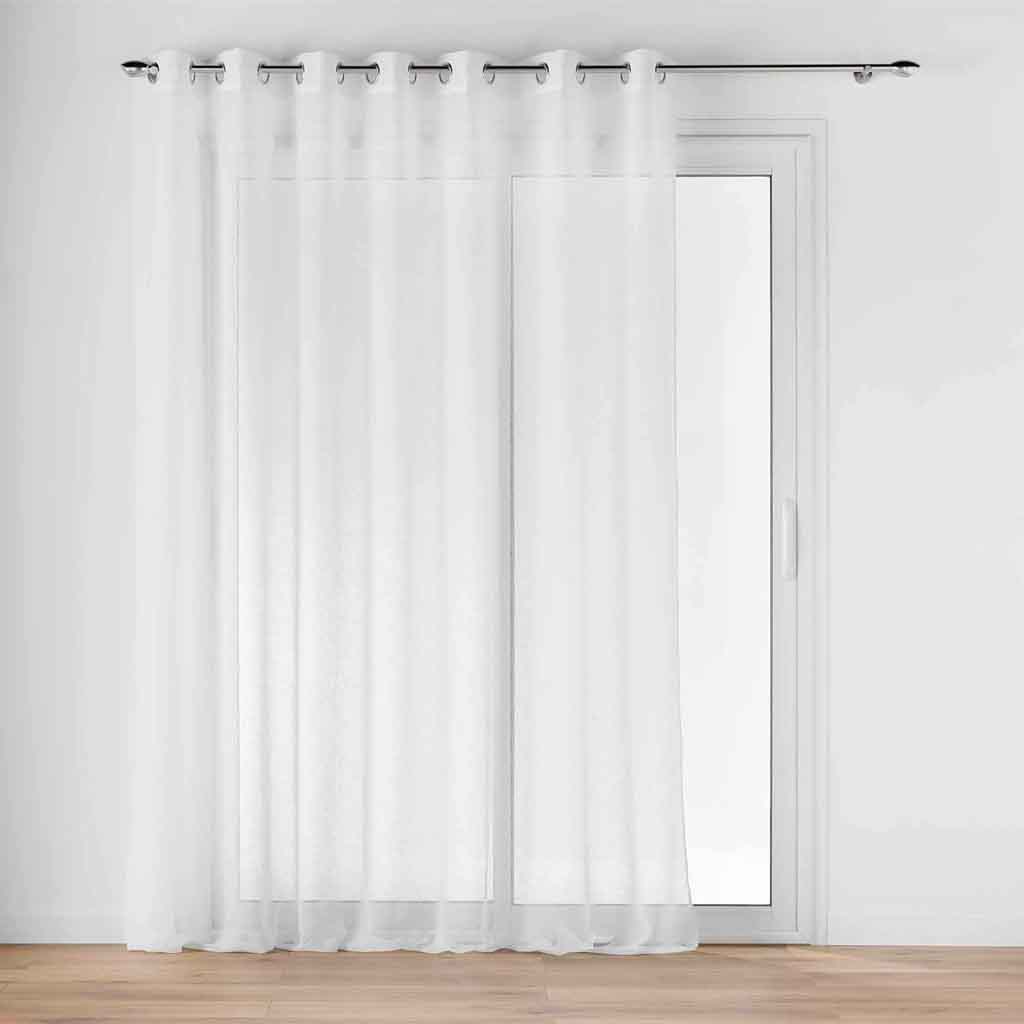 Panneau à oeillets 240x240cm voile tisse Carlin naturel