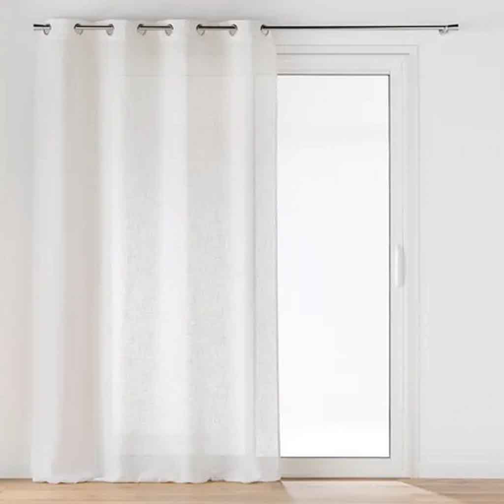 Panneau à oeillets 140x240cm effet lin tisse cloris naturel