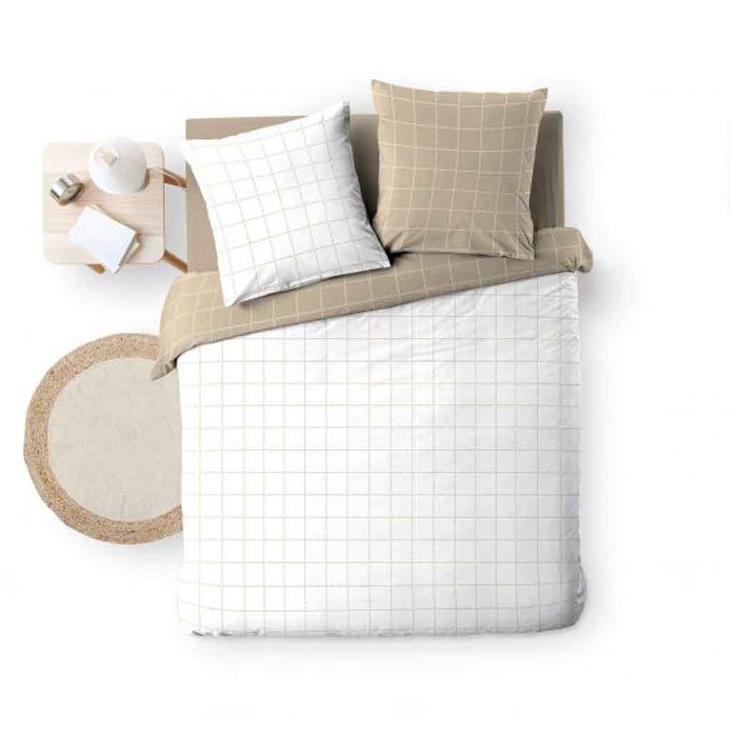 Parure 3P 240x220cm imprime 57 fils allover Cadria