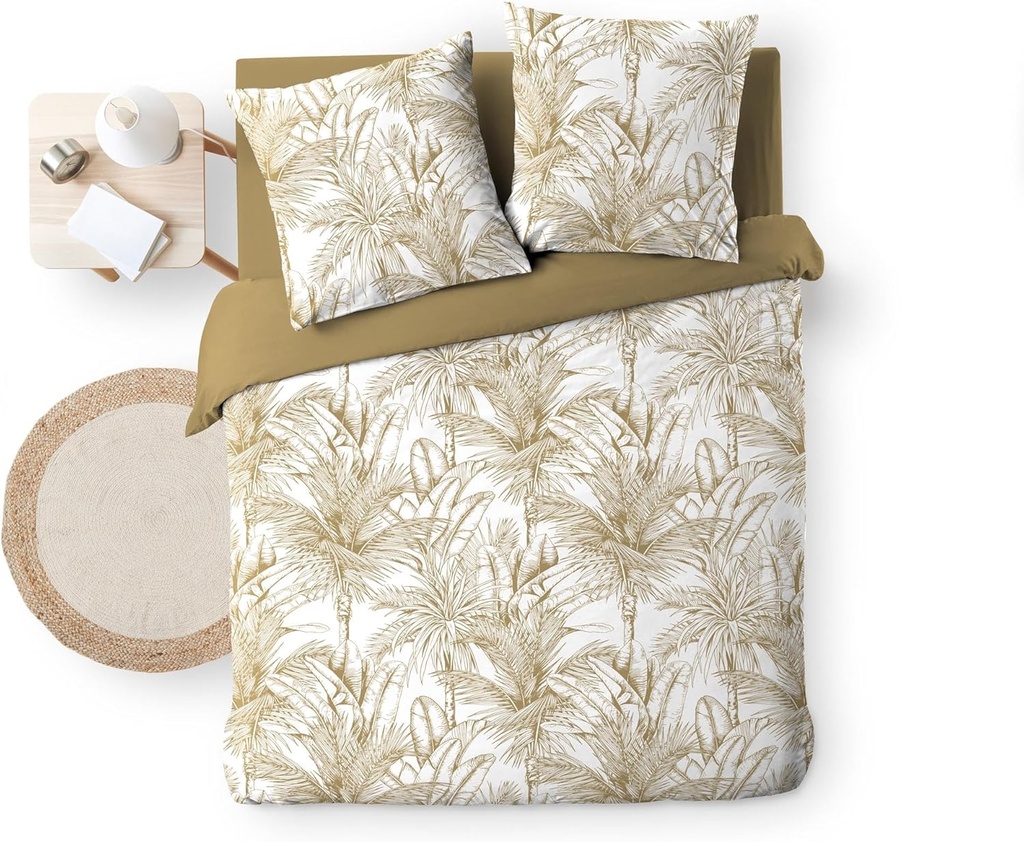 Parure 3P 240x220cm microfibre imprime allover dune