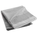 Couvre lit 2P 240x260cm coton/polyester tisse Adele gris