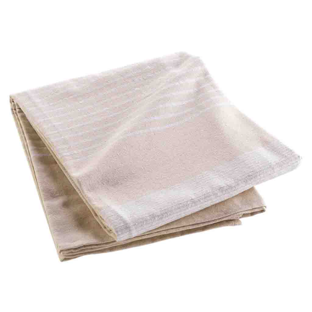 Couvre lit 2P 240x260cm coton/polyester tisse Adele naturel