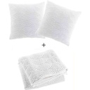 Couvre lit 2P matelas 220x240cm + 2 housse de coussin 60x60cm Jersey/microfibre Cassandra