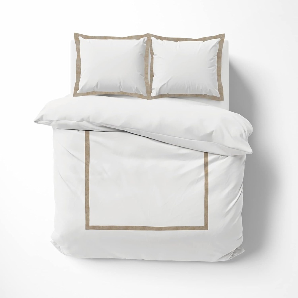 Parure 3P 220x240cm uni 57 fils Lauraline 