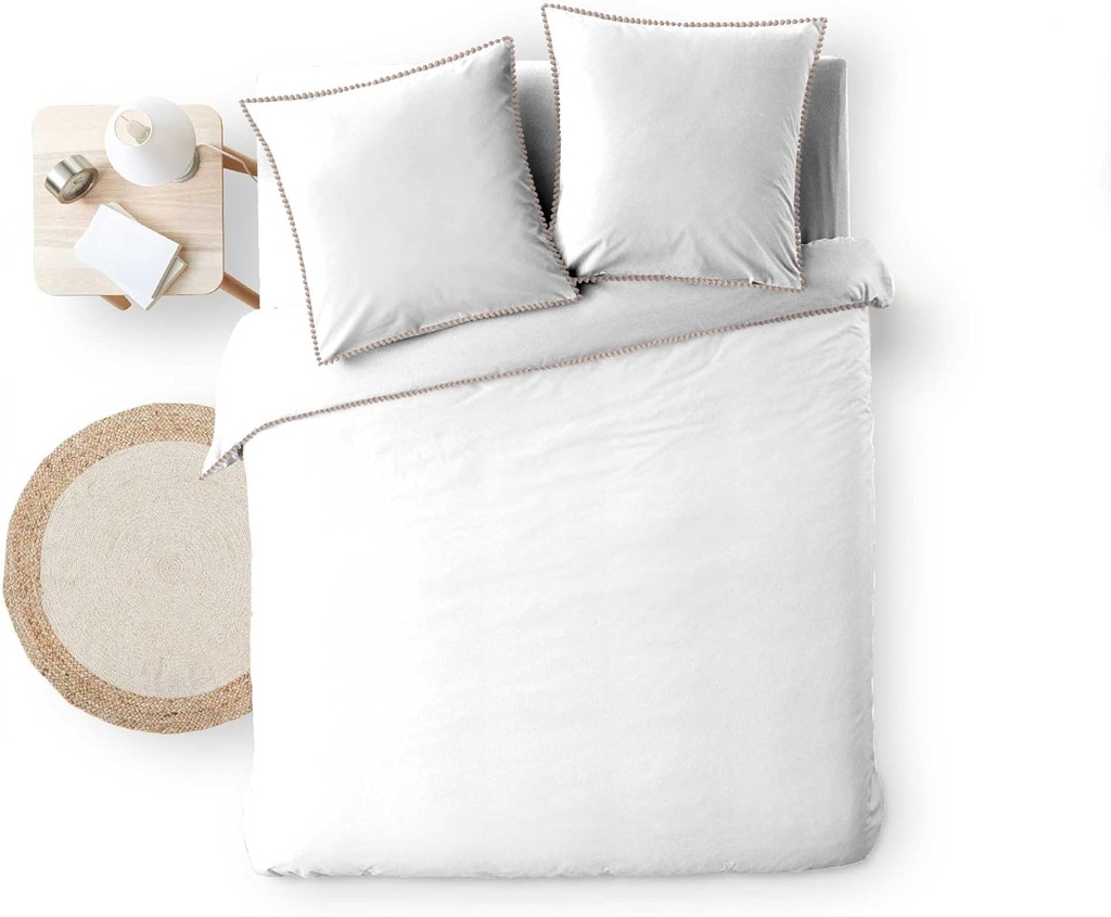 Parure 3P 220x240cm uni 57 fils Laly