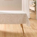 Nappe rectangle 140x240cm polycoton imprime effet lin Lorenza