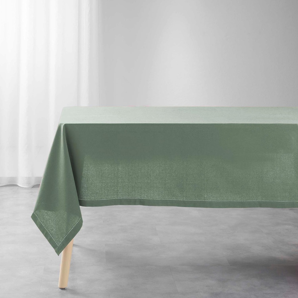 Nappe rectangle 140x240cm coton uni Charline cedre