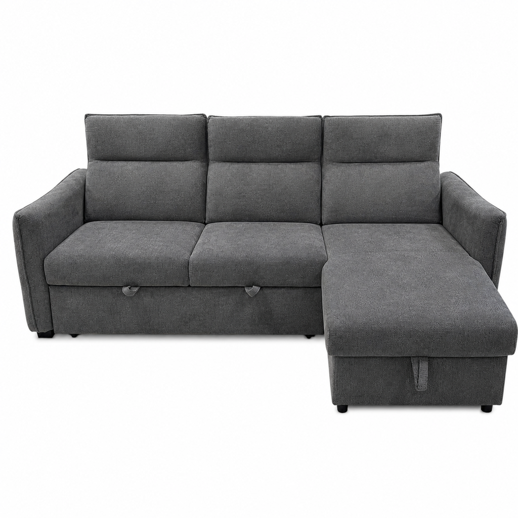 Sofa d'angle réversible SCALA gris foncé