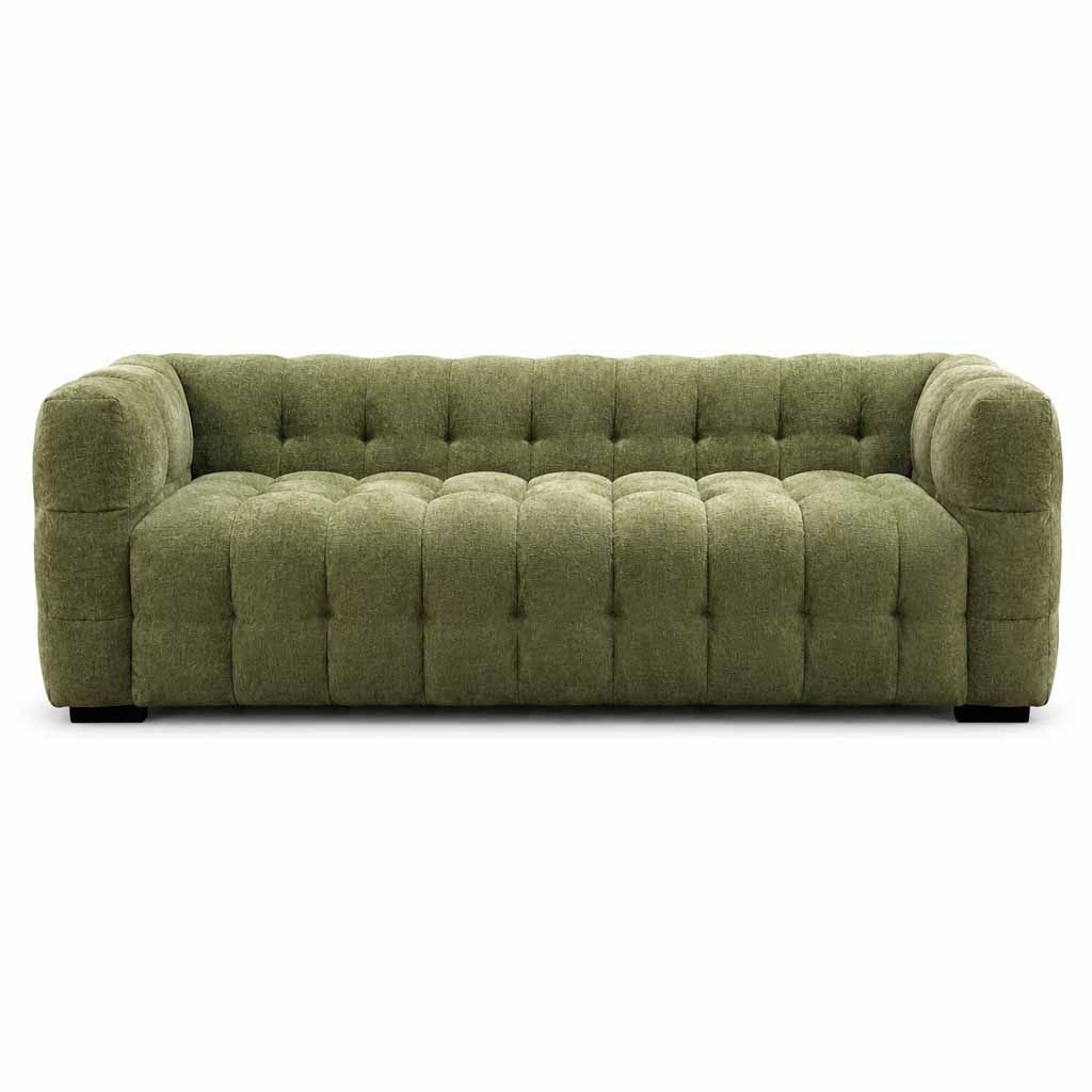 Sofa CASA 3 places vert H67xL215xP85cm khaki