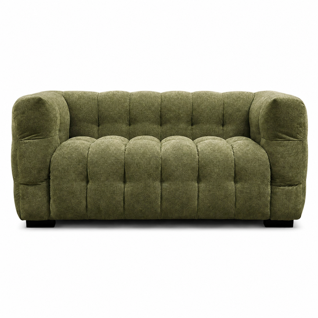 Sofa CASA 2 places vert H67xL155xP85cm khaki