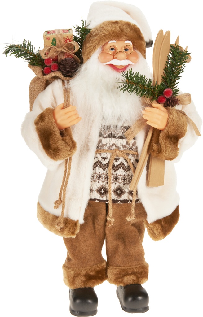 Père noël debout Marron 60cm