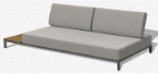 SOFA 3 PLACES DROITE 224X110X46 MOORE