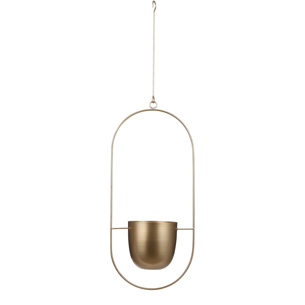 Pot à suspendre doré l24xb14xh83cm