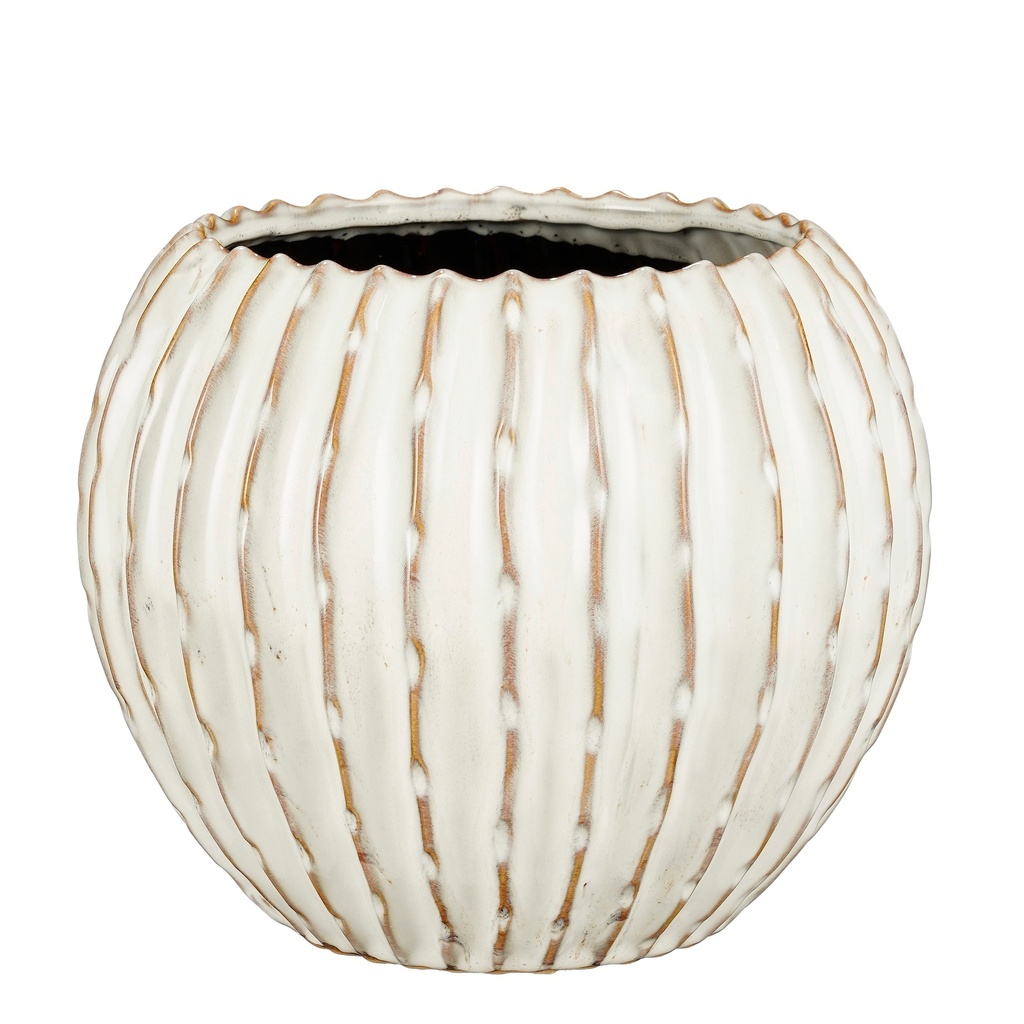 Pot Jovi blanc 23cm de hauteur et 28,5cm de diamètre