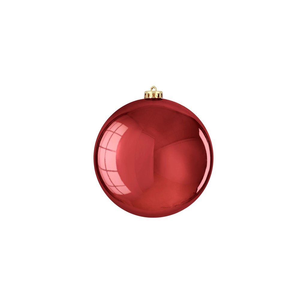 Boule incassable rouge brillant diam:12cm 