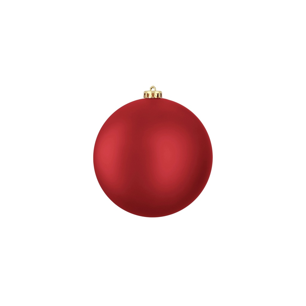 Boule incassable rouge mat diam:12cm    