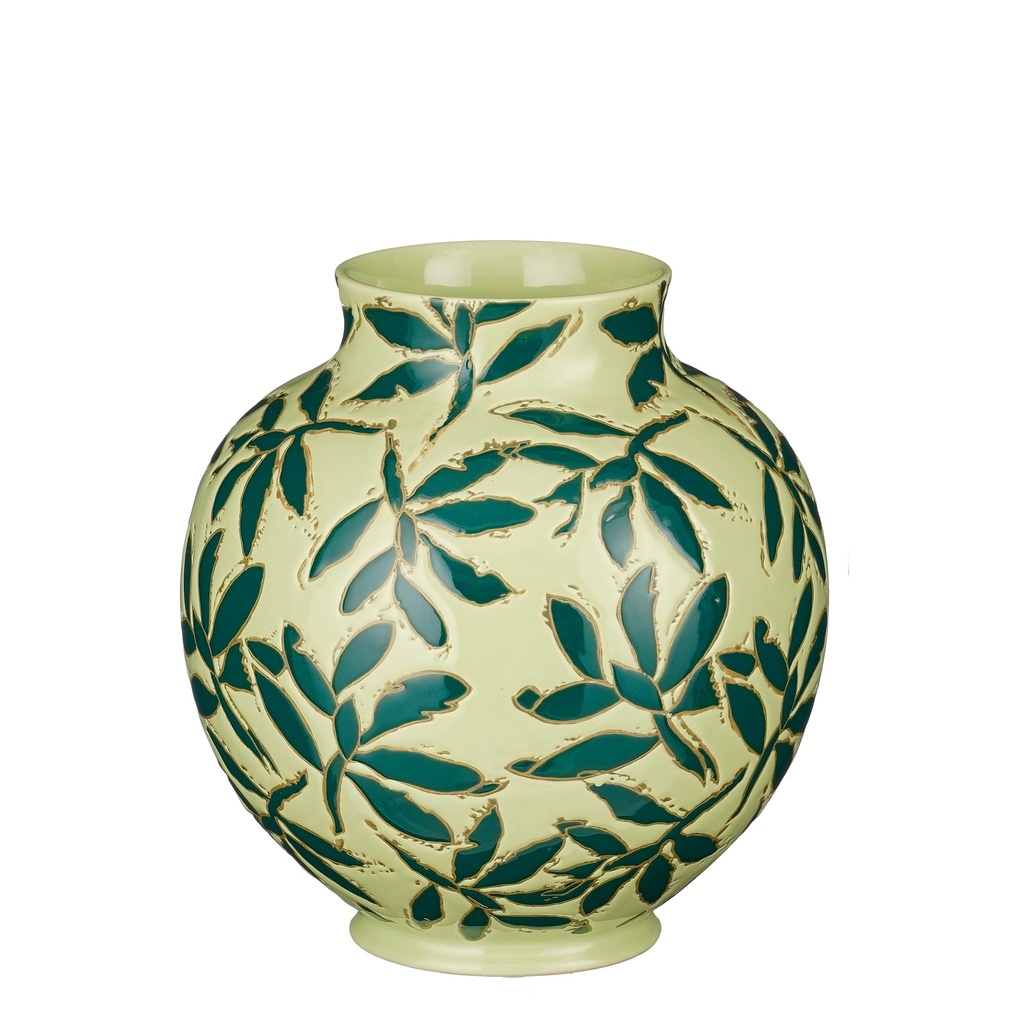 Vase Vici vert 24cm de hauteur et 22cm de diamètre 