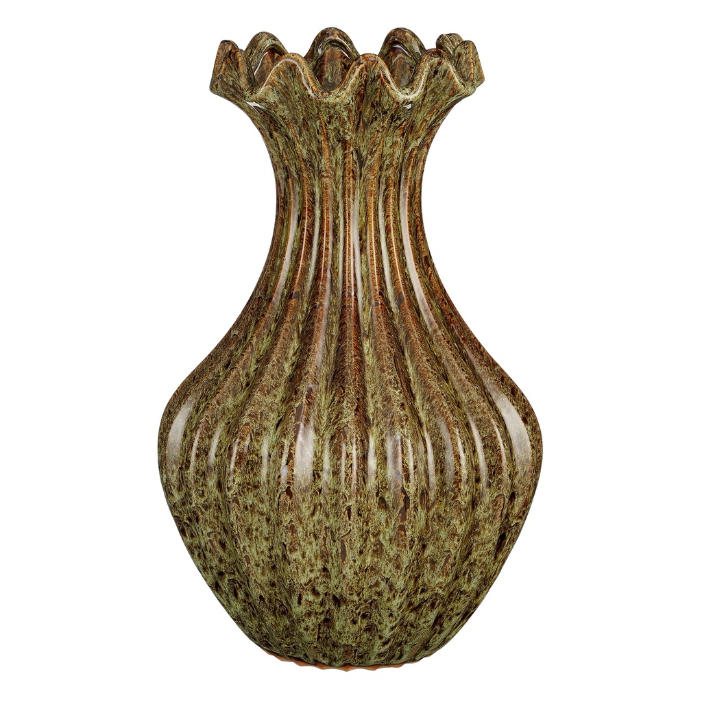 Pot rond Xavier S or de 30cm de hauteur et 32cm de diamètre   