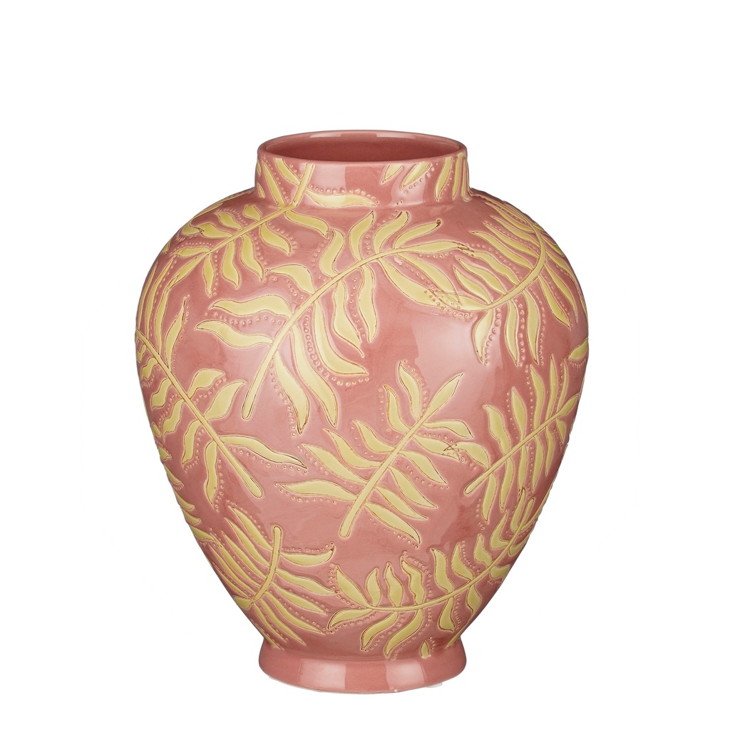 Vase Nuri ocre de 27cm de hauteur et 23cm de diamètre  