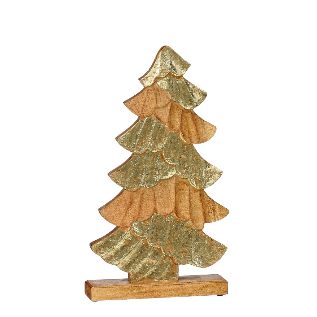 Sapin décoratif champagne L24,5xP6xH43cm