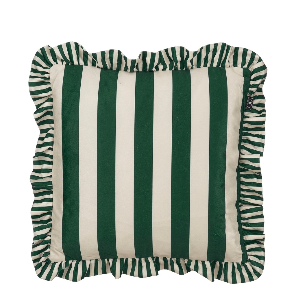 Coussin ligne vert 50x50x16cm  