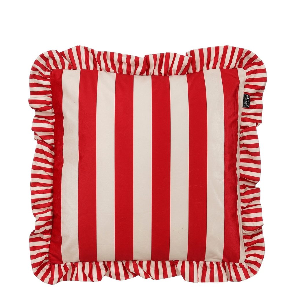 Coussin ligne rouge 50x50x16cm   