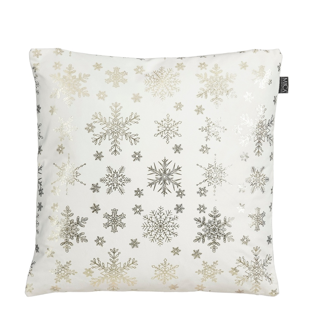 Coussin flocon neige blanc  45x45x16cm    