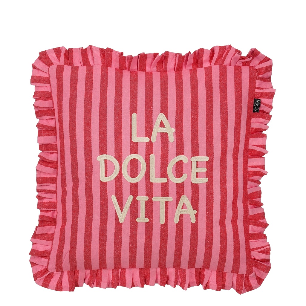 Coussin La Dolce Vita rouge  45x45x10cm   