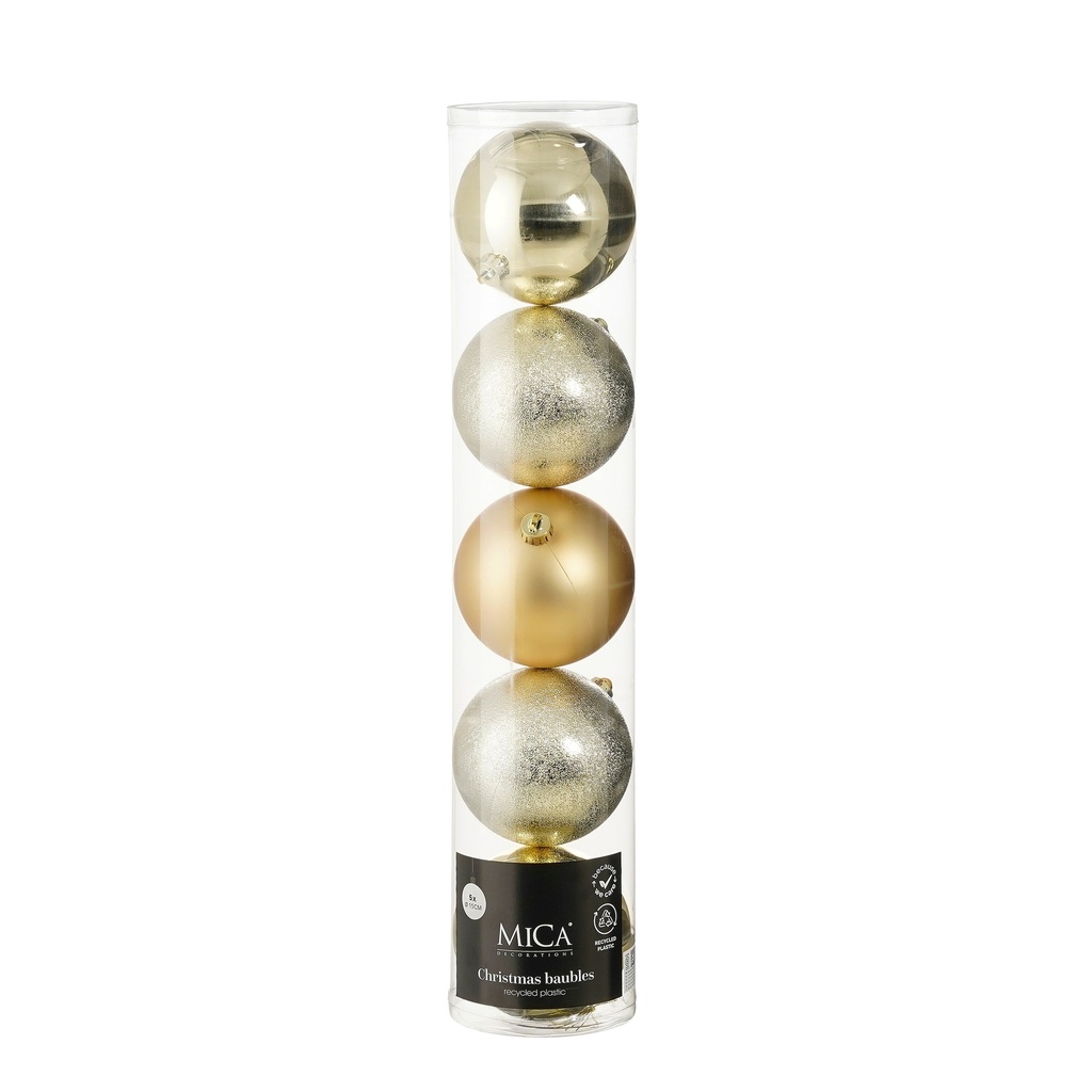 Boule incassable champagne 5 pièces diam:15cm
