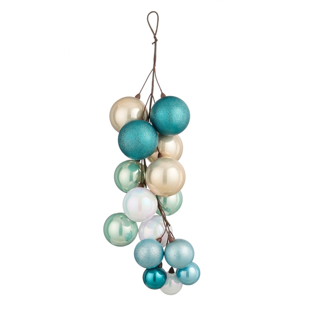 Boule incassable botte crème vert foncé bleu L16xP16xH46cm  