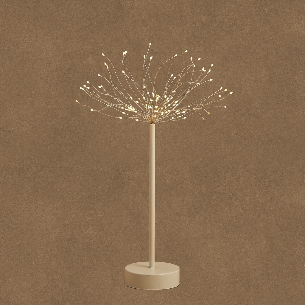 Lampe Firework de table blanc - blanc chaud 100led 46cm de hauteur et 10,5cm de diamètre