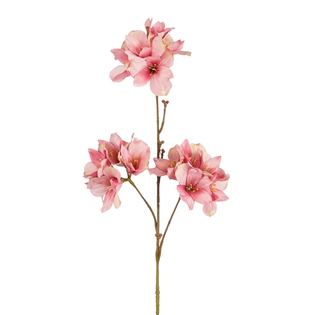 Trompette fleur rose 77cm de long
