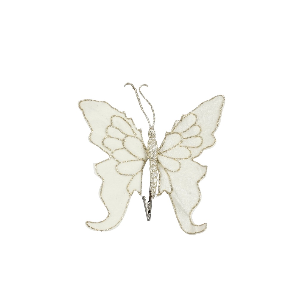 Clip papillon crème L19xl19xH5cm