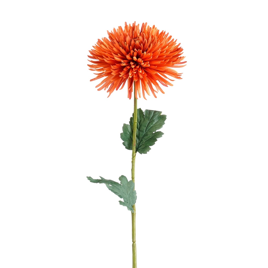 chrysanthème orange 73cm de long
