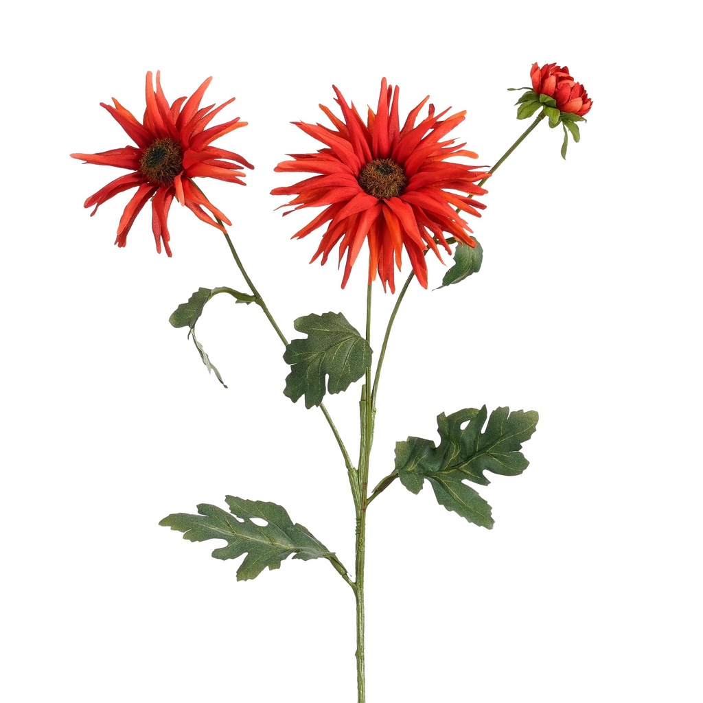 Chrysanthème rouge 73cm de long 