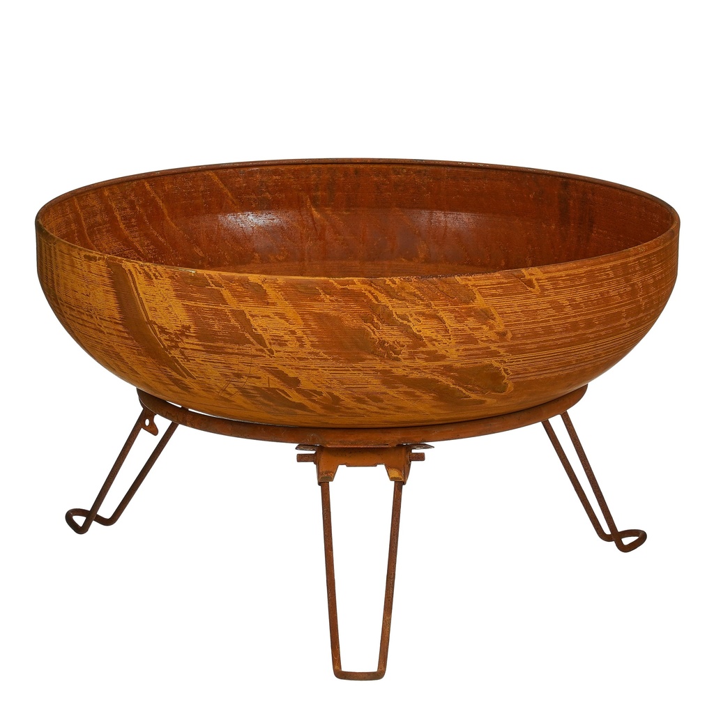Foyer rouille 29cm de hauteur et 57cm de diamètre