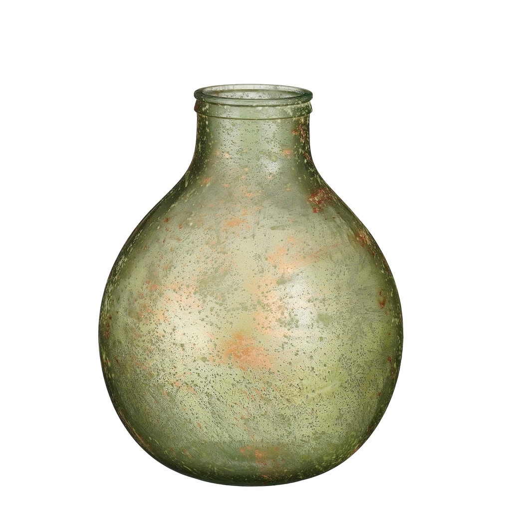 Vase Civita recyclé vert 46cm de haut et 37cm de diamètre