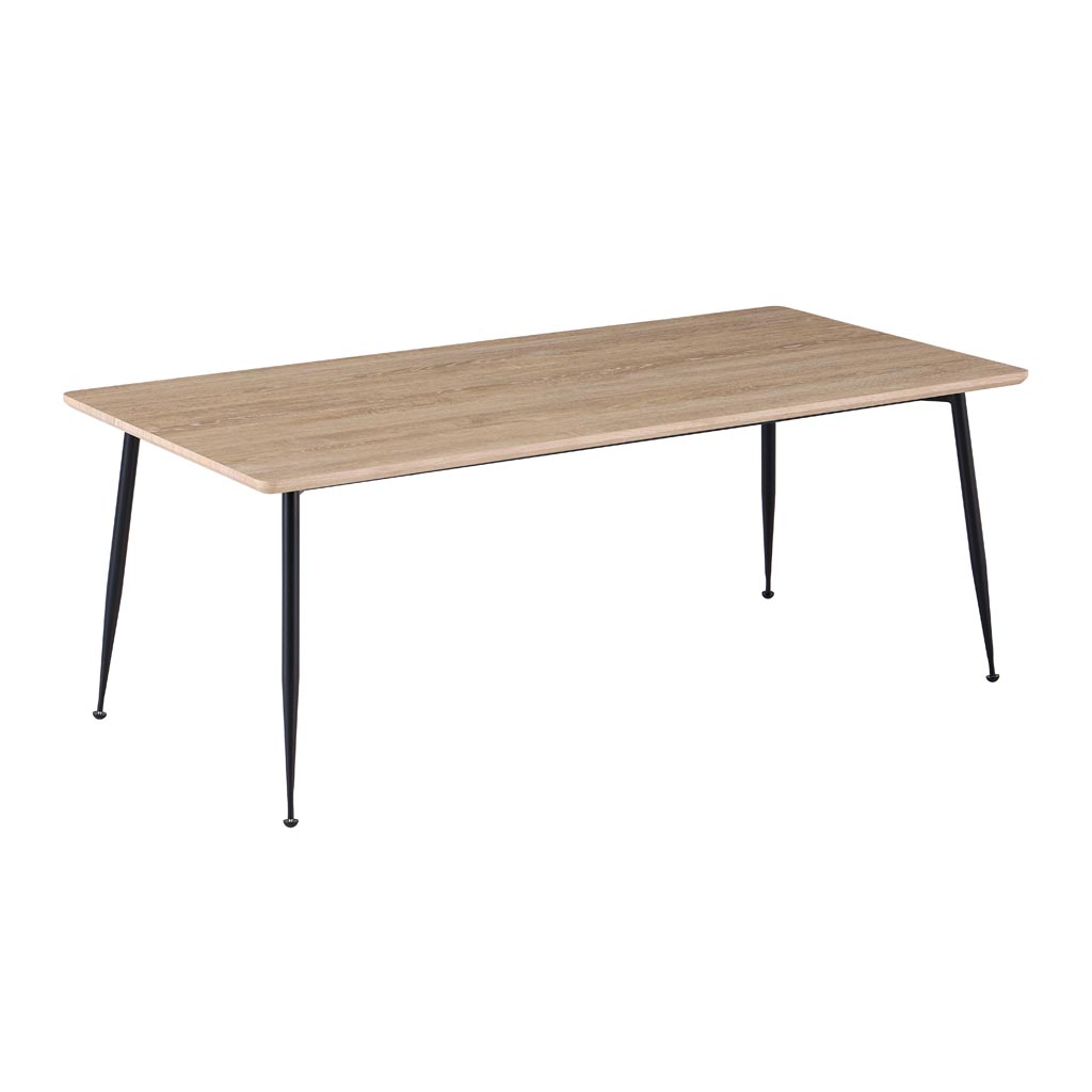Table basse L120xP60xH45cm plateau bois clair