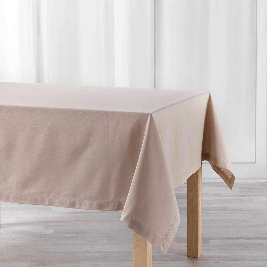 Nappe rectangle 140x240cm coton uni CHARLINE Lin