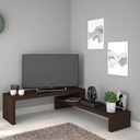 Meuble TV WENGUE modulable L138xP39xH40cm